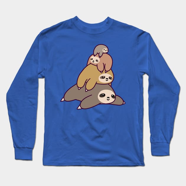 Sloth Stack Long Sleeve T-Shirt by saradaboru